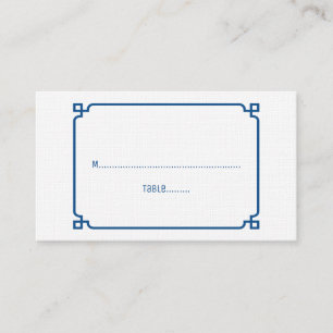 Lapis Blue Deco Chic Wedding Place Cards
