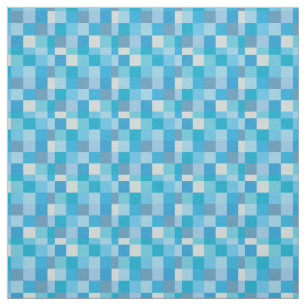 Lapis Blue Pixelated Pattern   Gamer Fabric