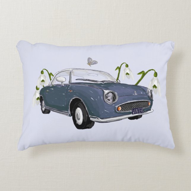 Lapis Grey Figaro accent pillow (Front)