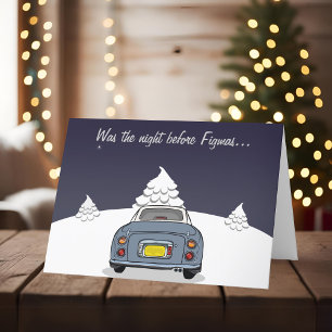 Lapis Grey Figaro Car Figarations Christmas Card