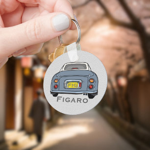 Lapis Grey Nissan Figaro Car Keyring Keychain