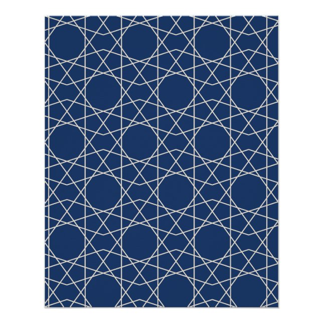 Lapis Ivory Geometry Poster (Front)
