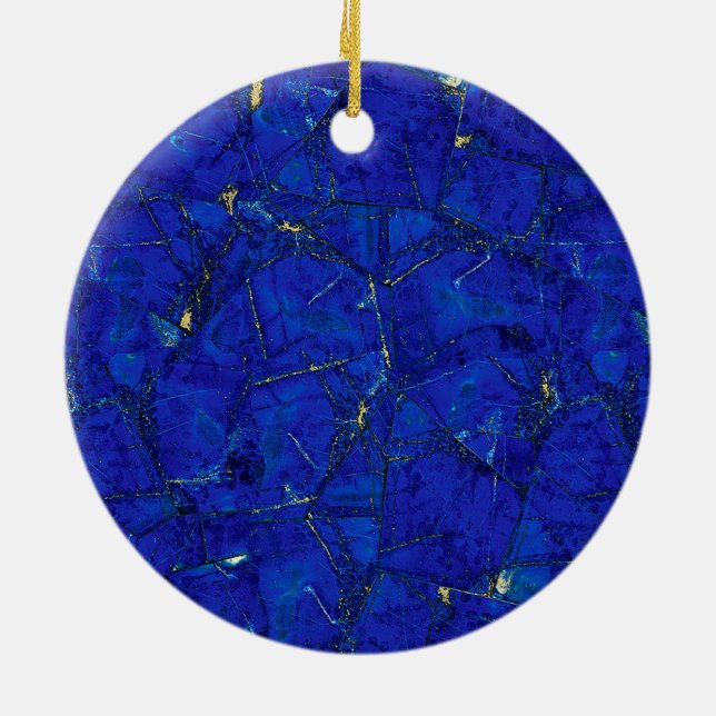 Lapis Lazuli Ceramic Tree Decoration (Back)