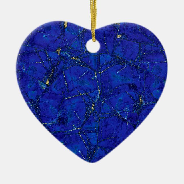 Lapis Lazuli Ceramic Tree Decoration (Front)