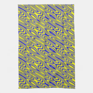 Lapis Lazuli Swirlies Abstract Kitchen Towel