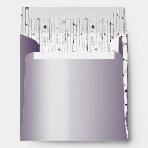 Lapis Purple Birch Tree Wedding Square Envelopes