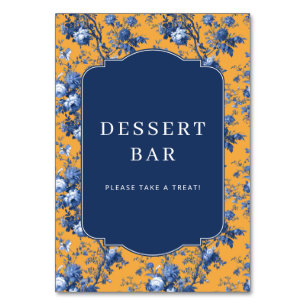 Lapis Rose Wedding Table Number