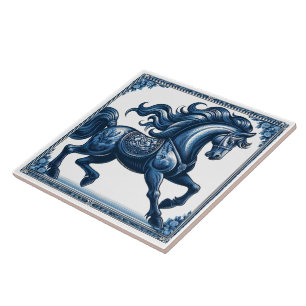 Lapis Stallion: Botanical Majesty Tile