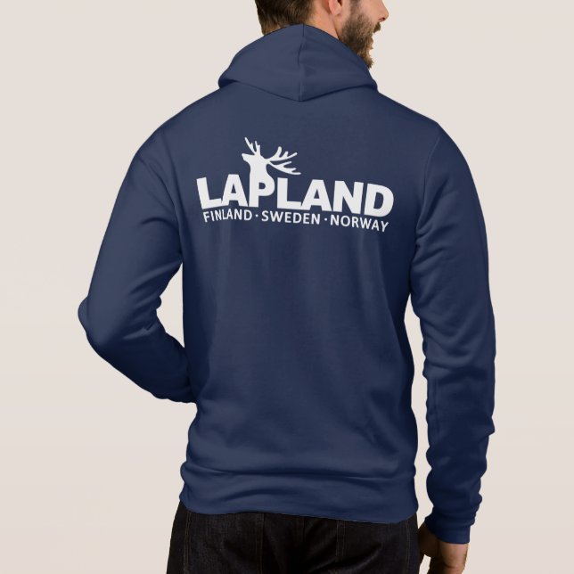 LAPLAND custom name / text Hoodie (Back)