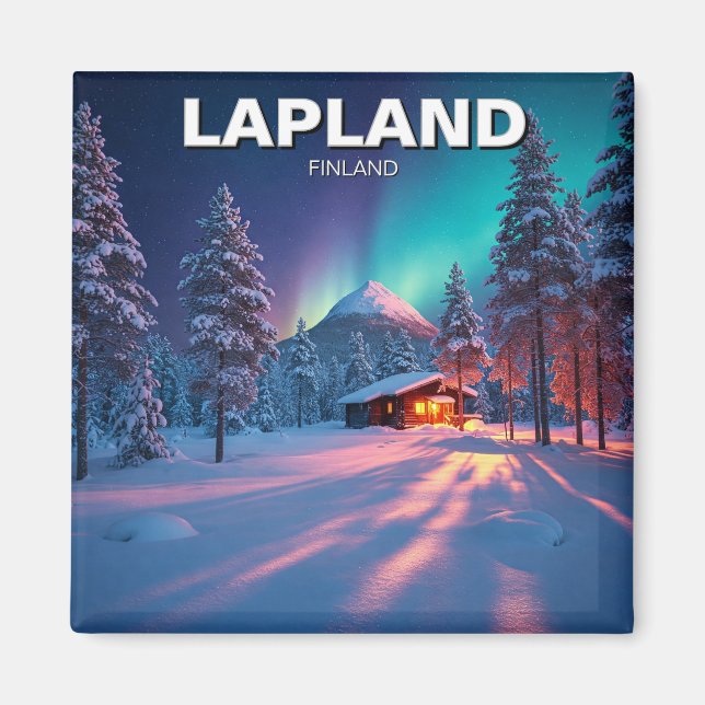 Lapland Finland Travel Magnet (Front)