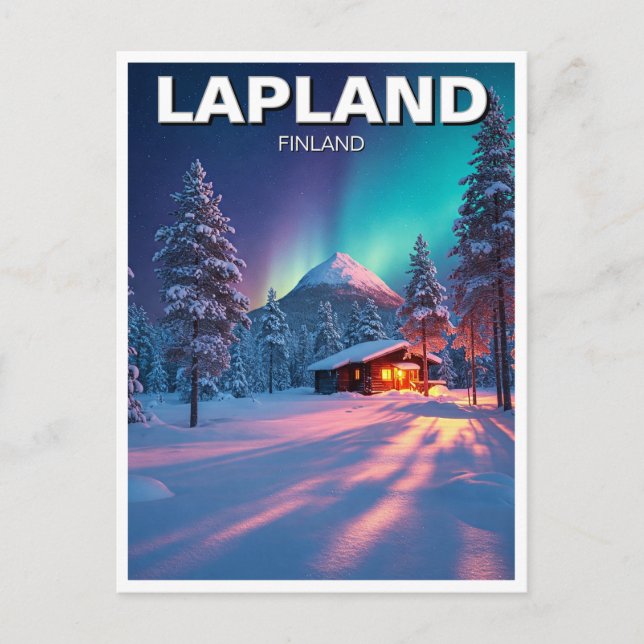 Lapland Finland Travel Postcard (Front)
