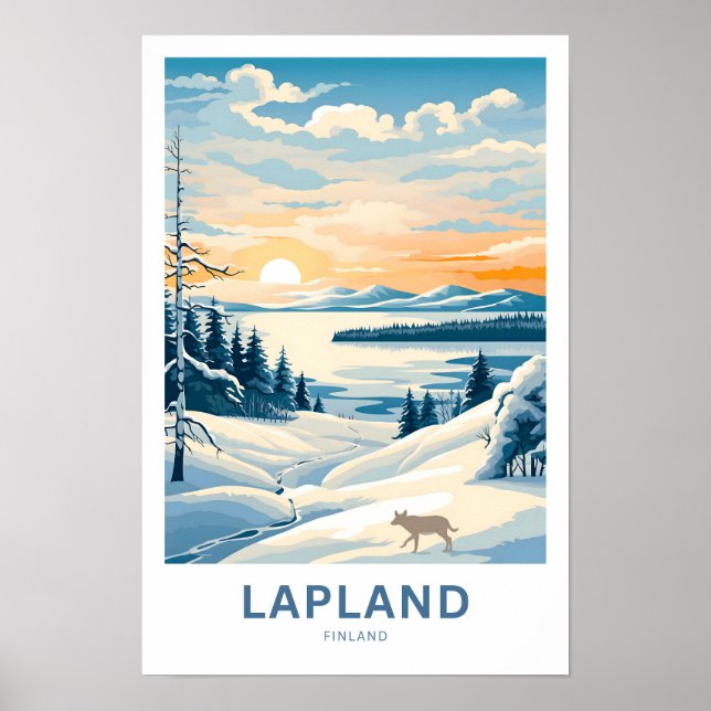 Lapland Finland Travel Print (Front)
