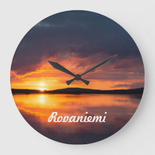 Lapland Sunset Large Clock