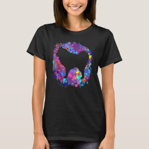 Lapphund Dog Pink Watercolor Splatter Art Love T-Shirt