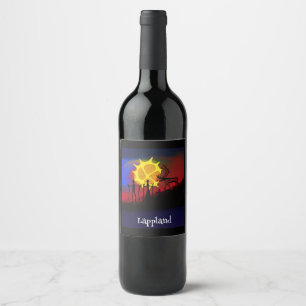 Lapplands nature med samisk kultur wine label