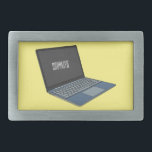 Laptop cartoon illustration  belt buckle<br><div class="desc">Laptop cartoon illustration</div>