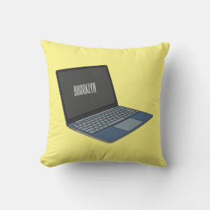 Laptop cartoon illustration cushion