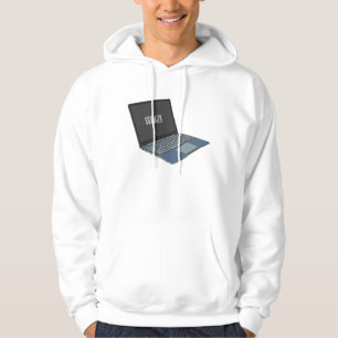 Laptop cartoon illustration  hoodie