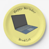Laptop cartoon illustration