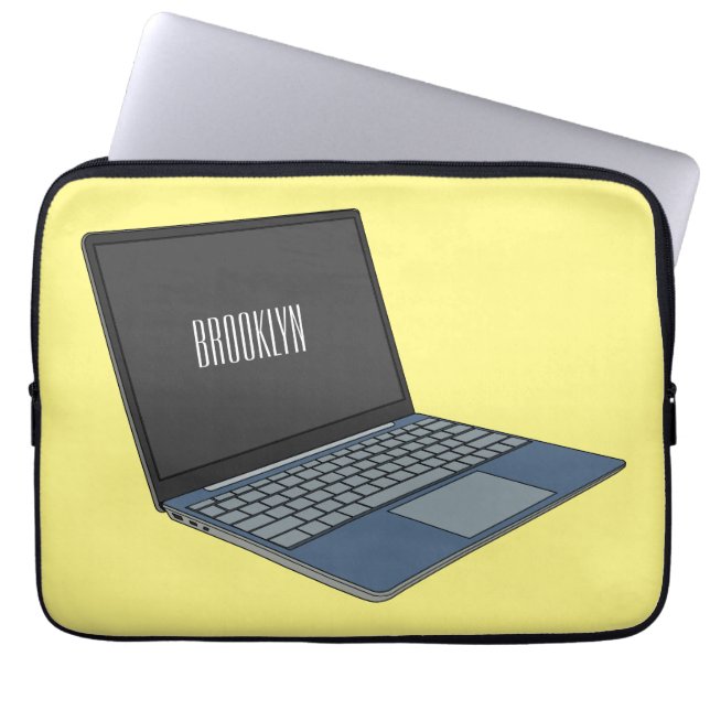 Laptop cartoon illustration  sleeve (Front)