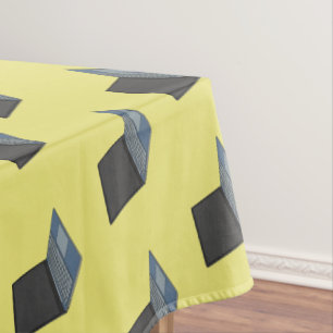 Laptop cartoon illustration tablecloth