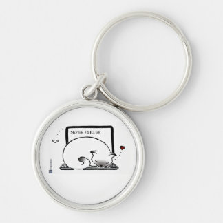 Laptop Cat Bed (Blue Point Siamese) Key Charm Ring