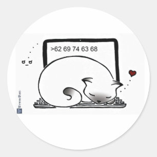 Laptop Cat Bed Stickers (Blue Point Siamese)