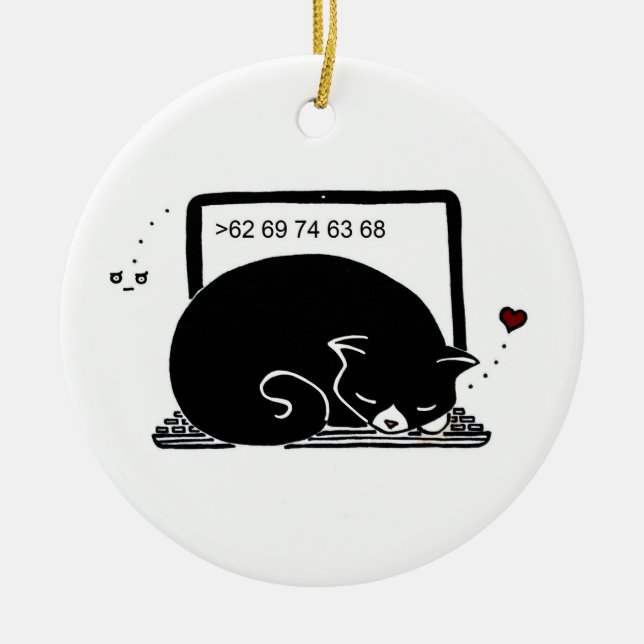 Laptop Cat Bed (Tuxedo - Black&White) Ornament (Front)