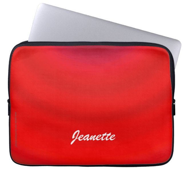 Laptop Computer Sleeve Bright Red Gradient (Front)