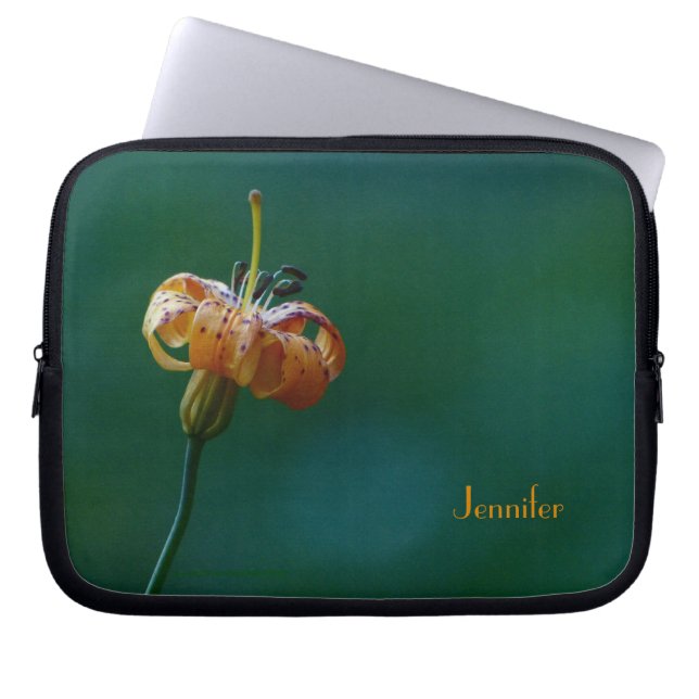 Laptop Computer Sleeve Yellow Lily (Front)
