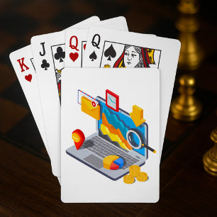 Laptop Computing Playing Cards