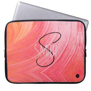 Laptop Cover Melon Pink Swirl HAMbyWG