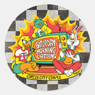 Laptop decoration classic round sticker