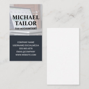 Laptop Financial Industry Business Card