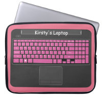 Laptop graphic with pink keys