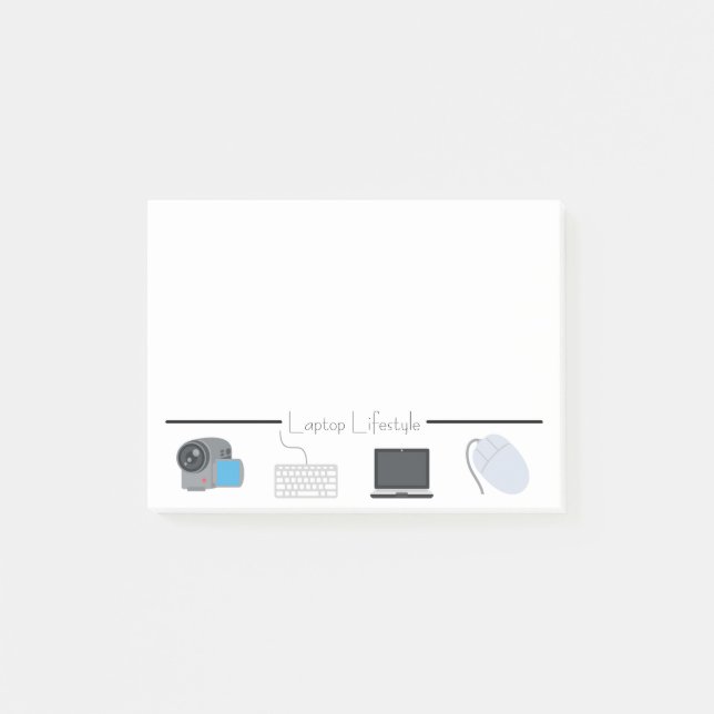 Laptop Lifestyle Emojis Post-it Notes (Front)
