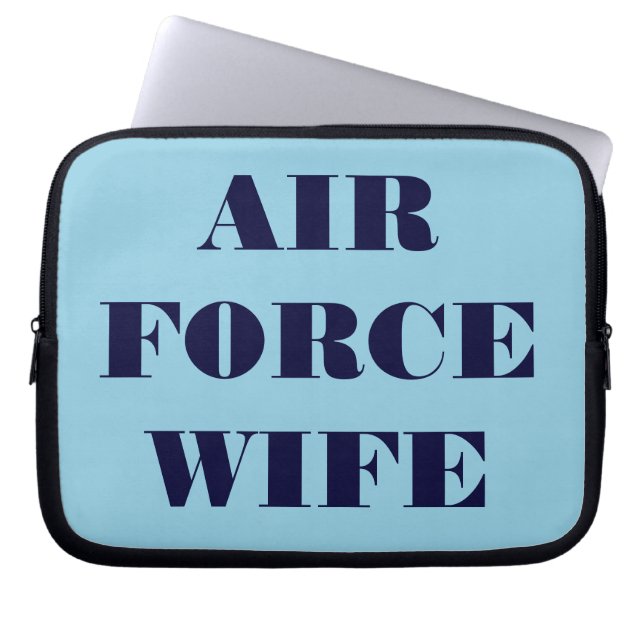 Laptop Sleeve Air Force Wife (Front)