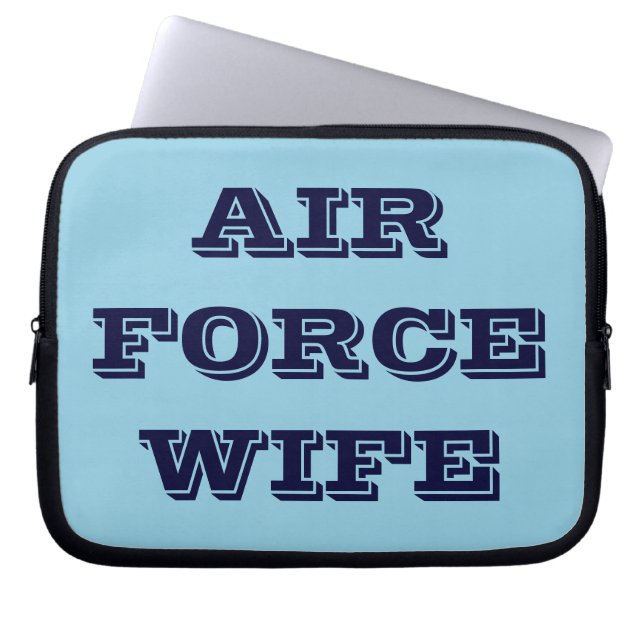 Laptop Sleeve Air Force Wife (Front)