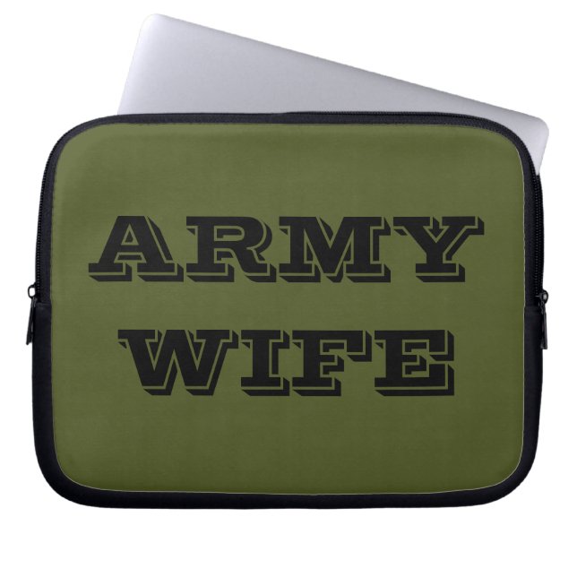 Laptop Sleeve Army Wife (Front)
