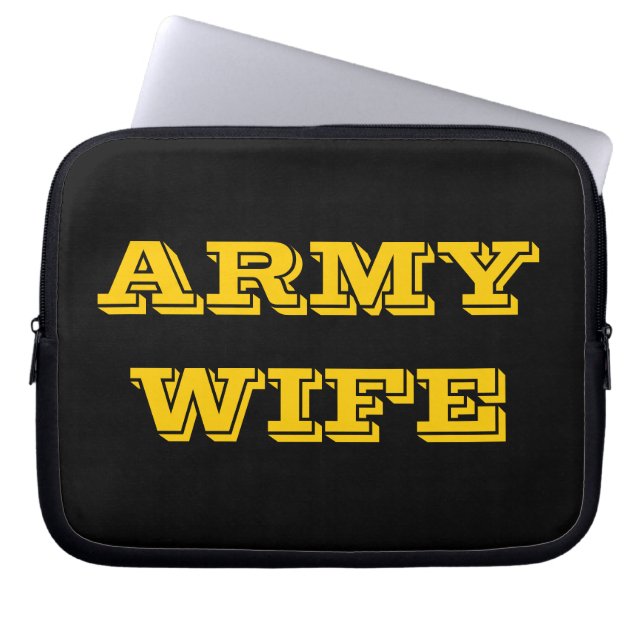 Laptop Sleeve Army Wife (Front)