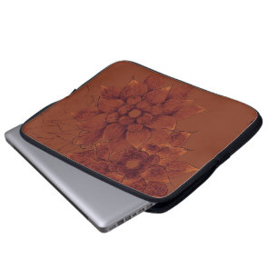 laptop sleeve--Bronze Flowers Sleeve