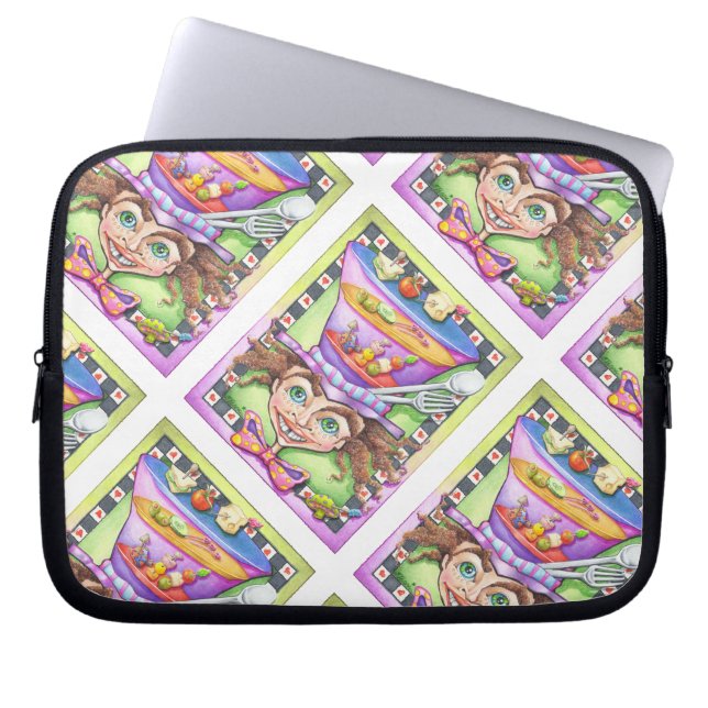 LAPTOP SLEEVE CASE - THE MAD PLATTER (Front)
