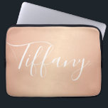 Laptop Sleeve - Confetti Foil Name Rose Gold<br><div class="desc">Laptop sleeve with place for name.</div>