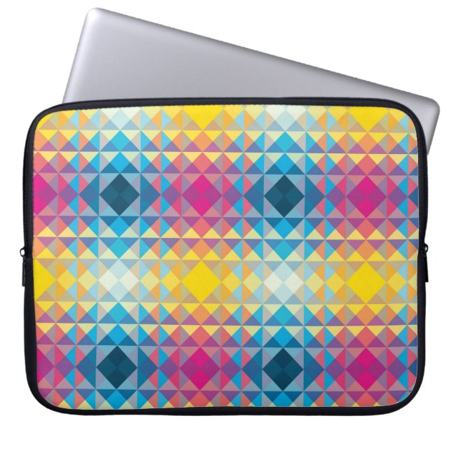 Laptop Sleeve - Geometric Mirror image Triangles (Front)
