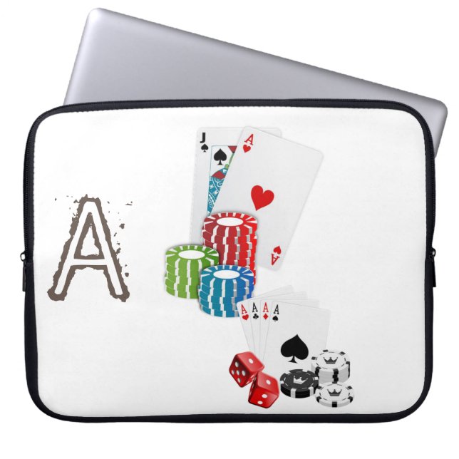 Laptop Sleeve Playing Cards (Front)