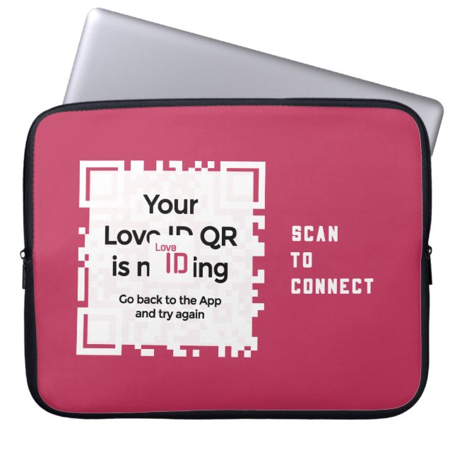 Laptop sleeve - RED - QR - PURE Collection (Front)