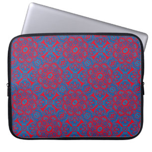 Laptop Sleeve Tribal blue red