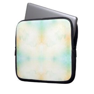 Laptop sleeve with a pastel watercolor design 