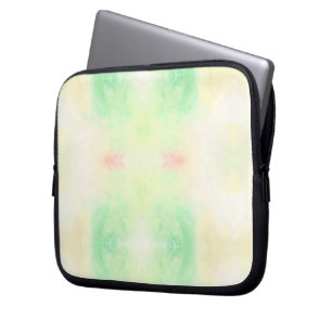 Laptop sleeve with a soft, abstract watercolor