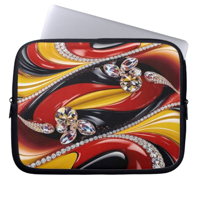 Laptop Sleeve with Belgian Colours Design (Front)